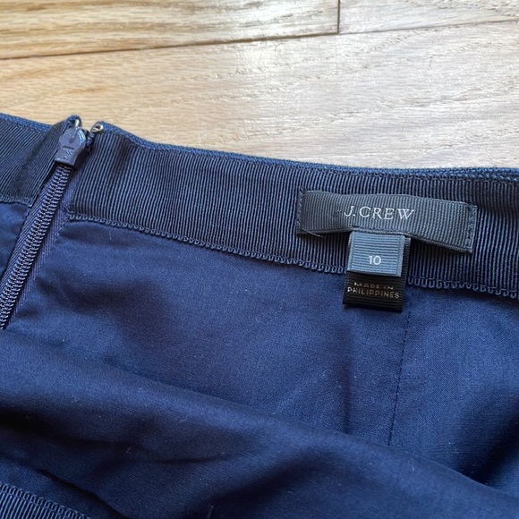 J Crew linen pencil skirt navy size 10 - Picture 3 of 9